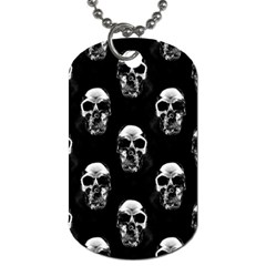 Black And White Skulls Dog Tag (two Sides) by SpinnyChairDesigns