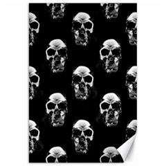 Black And White Skulls Canvas 20  X 30  by SpinnyChairDesigns