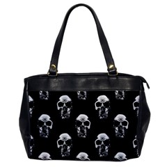 Black And White Skulls Oversize Office Handbag by SpinnyChairDesigns