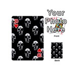 Black and White Skulls Playing Cards 54 Designs (Mini) Front - Heart10