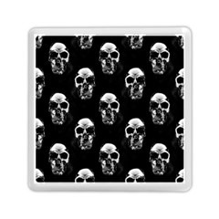 Black And White Skulls Memory Card Reader (square) by SpinnyChairDesigns