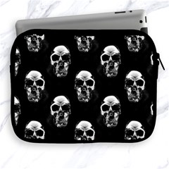 Black And White Skulls Apple Ipad 2/3/4 Zipper Cases by SpinnyChairDesigns