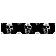 Black And White Skulls Small Flano Scarf by SpinnyChairDesigns