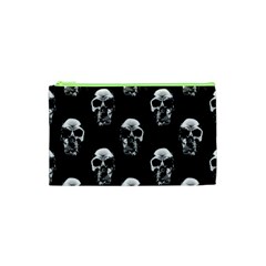 Black And White Skulls Cosmetic Bag (xs) by SpinnyChairDesigns