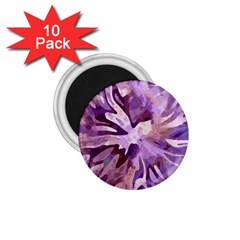 Plum Purple Abstract Floral Pattern 1 75  Magnets (10 Pack)  by SpinnyChairDesigns