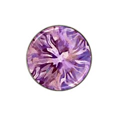 Plum Purple Abstract Floral Pattern Hat Clip Ball Marker (4 Pack) by SpinnyChairDesigns