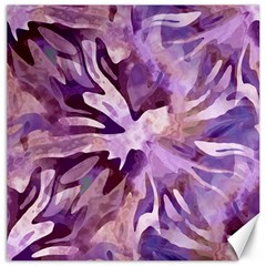 Plum Purple Abstract Floral Pattern Canvas 20  X 20  by SpinnyChairDesigns