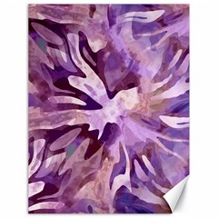 Plum Purple Abstract Floral Pattern Canvas 18  X 24  by SpinnyChairDesigns