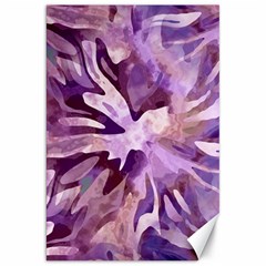 Plum Purple Abstract Floral Pattern Canvas 20  X 30  by SpinnyChairDesigns