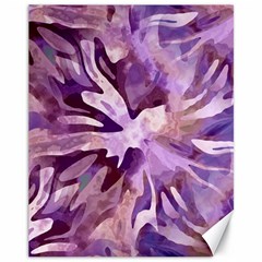 Plum Purple Abstract Floral Pattern Canvas 11  X 14  by SpinnyChairDesigns