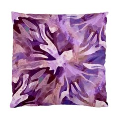 Plum Purple Abstract Floral Pattern Standard Cushion Case (one Side) by SpinnyChairDesigns