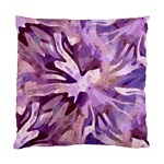 Plum Purple Abstract Floral Pattern Standard Cushion Case (One Side) Front