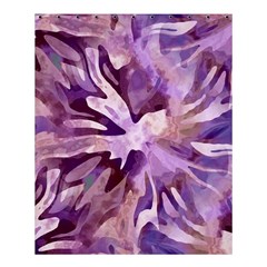 Plum Purple Abstract Floral Pattern Shower Curtain 60  X 72  (medium)  by SpinnyChairDesigns