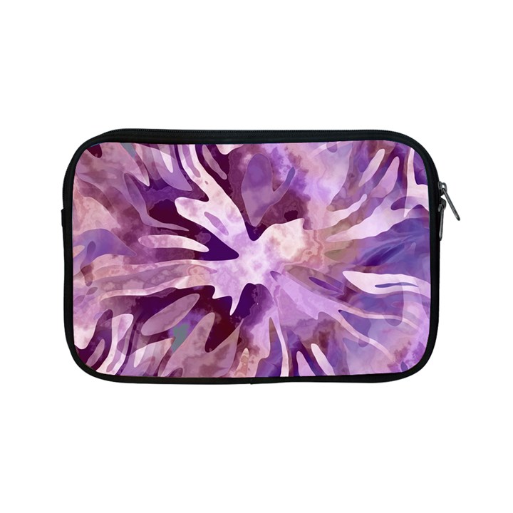 Plum Purple Abstract Floral Pattern Apple iPad Mini Zipper Cases