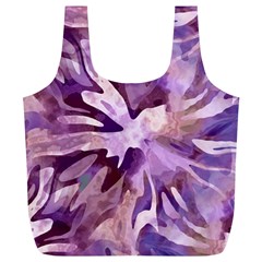 Plum Purple Abstract Floral Pattern Full Print Recycle Bag (xl)