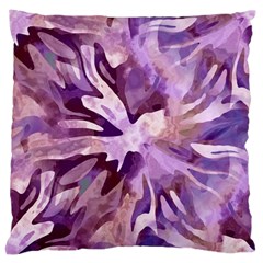 Plum Purple Abstract Floral Pattern Standard Flano Cushion Case (one Side) by SpinnyChairDesigns