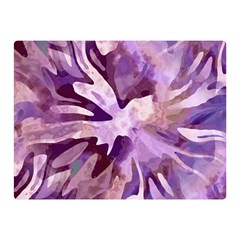 Plum Purple Abstract Floral Pattern Double Sided Flano Blanket (mini)  by SpinnyChairDesigns