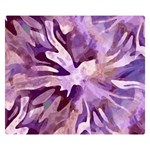 Plum Purple Abstract Floral Pattern Double Sided Flano Blanket (Small)  50 x40  Blanket Front