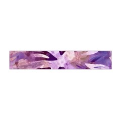 Plum Purple Abstract Floral Pattern Flano Scarf (mini) by SpinnyChairDesigns