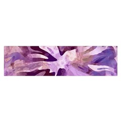 Plum Purple Abstract Floral Pattern Satin Scarf (oblong) by SpinnyChairDesigns