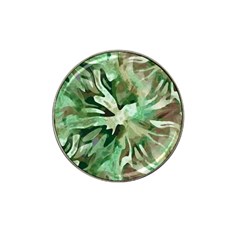 Green Brown Abstract Floral Pattern Hat Clip Ball Marker (10 Pack) by SpinnyChairDesigns