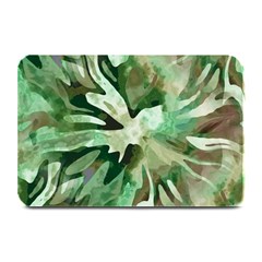 Green Brown Abstract Floral Pattern Plate Mats by SpinnyChairDesigns