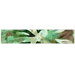 Green Brown Abstract Floral Pattern Large Flano Scarf  by SpinnyChairDesigns