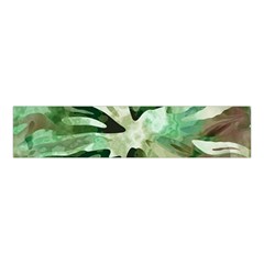 Green Brown Abstract Floral Pattern Velvet Scrunchie by SpinnyChairDesigns