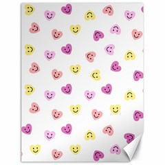 Cute Colorful Smiling Hearts Pattern Canvas 18  X 24  by SpinnyChairDesigns