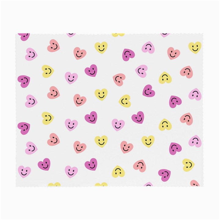 Cute Colorful Smiling Hearts Pattern Small Glasses Cloth (2 Sides)