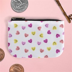 Cute Colorful Smiling Hearts Pattern Mini Coin Purse by SpinnyChairDesigns