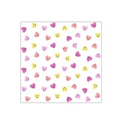 Cute Colorful Smiling Hearts Pattern Satin Bandana Scarf by SpinnyChairDesigns