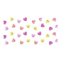 Cute Colorful Smiling Hearts Pattern Satin Wrap by SpinnyChairDesigns