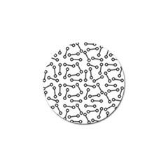 Abstract Black And White Minimalist Golf Ball Marker by SpinnyChairDesigns