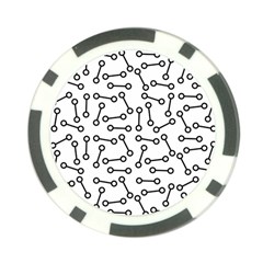 Abstract Black And White Minimalist Poker Chip Card Guard by SpinnyChairDesigns