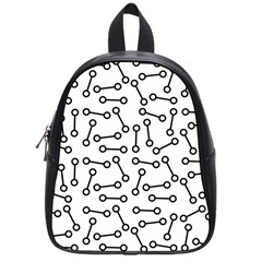 Abstract Black And White Minimalist School Bag (small) by SpinnyChairDesigns