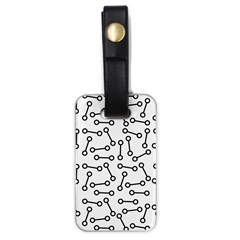 Abstract Black And White Minimalist Luggage Tag (one Side) by SpinnyChairDesigns