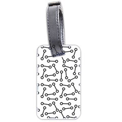 Abstract Black And White Minimalist Luggage Tag (two Sides) by SpinnyChairDesigns