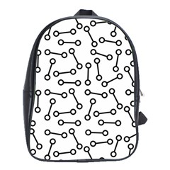 Abstract Black And White Minimalist School Bag (xl) by SpinnyChairDesigns