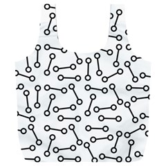 Abstract Black And White Minimalist Full Print Recycle Bag (xxl)