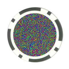 Abstract Rainbow Marble Camouflage Poker Chip Card Guard by SpinnyChairDesigns