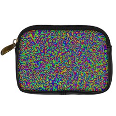 Abstract Rainbow Marble Camouflage Digital Camera Leather Case by SpinnyChairDesigns