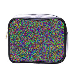 Abstract Rainbow Marble Camouflage Mini Toiletries Bag (one Side) by SpinnyChairDesigns