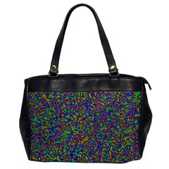 Abstract Rainbow Marble Camouflage Oversize Office Handbag by SpinnyChairDesigns