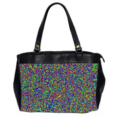 Abstract Rainbow Marble Camouflage Oversize Office Handbag (2 Sides) by SpinnyChairDesigns