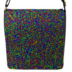 Abstract Rainbow Marble Camouflage Flap Closure Messenger Bag (s) by SpinnyChairDesigns