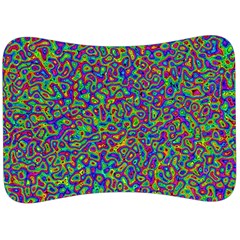 Abstract Rainbow Marble Camouflage Velour Seat Head Rest Cushion by SpinnyChairDesigns