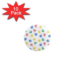 Cute Cartoon Germs Viruses Microbes 1  Mini Magnet (10 Pack)  by SpinnyChairDesigns