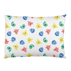 Cute Cartoon Germs Viruses Microbes Pillow Case by SpinnyChairDesigns