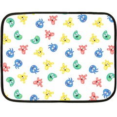 Cute Cartoon Germs Viruses Microbes Double Sided Fleece Blanket (mini)  by SpinnyChairDesigns